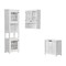 Alaterre Furniture Derby 4-Piece Bathroom Set with Wall Mounted Cabinet, Hamper, Floor Cabinet, and Storage Hutch ANDE74789WH - alternate 1